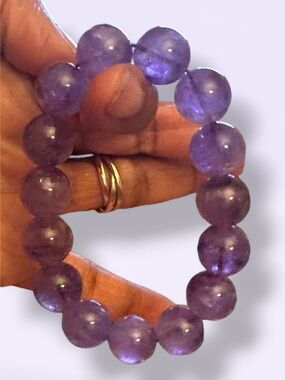 Amethyst Crystal Stretch Bracelet 14.5mm